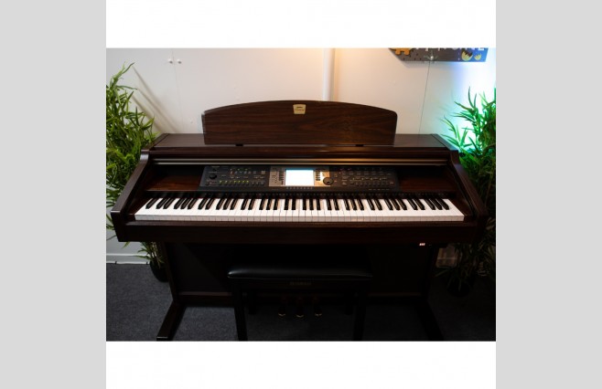 Used Yamaha CVP205 Satin Mahogany Digital Piano Complete Package (SN:601161) - Image 1